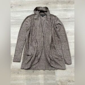 M32 Barefoot Dreams Cozychic Lite Open Front Cardigan Sz M Medium Light Brown